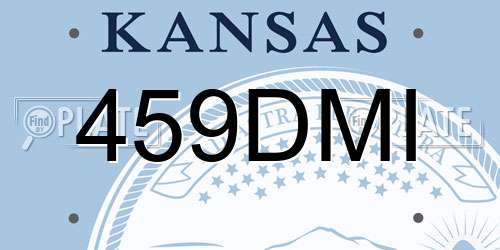 459DMI Kansas License Plate