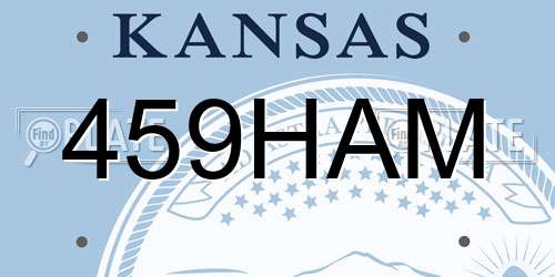 459HAM Kansas License Plate