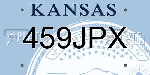 459JPX Kansas License Plate
