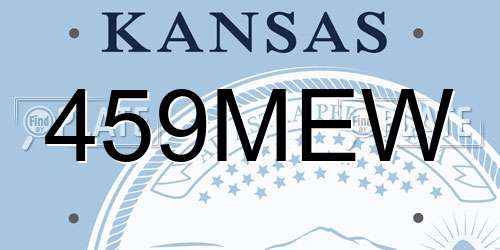 459MEW Kansas License Plate