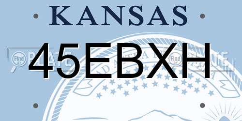 45EBXH Kansas License Plate