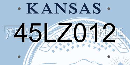 45LZ012 Kansas License Plate