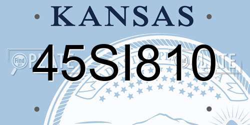 45SI810 Kansas License Plate