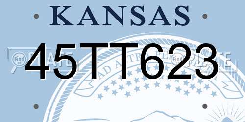 45TT623 Kansas License Plate