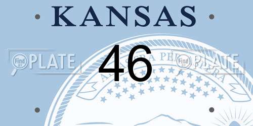 46 Kansas License Plate