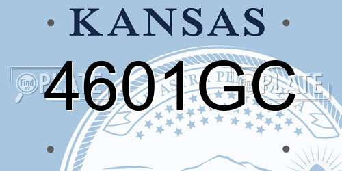 4601GC Kansas License Plate