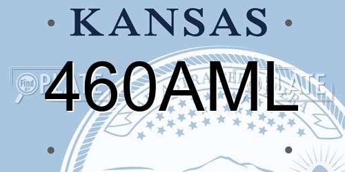 460AML Kansas License Plate