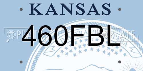 460FBL Kansas License Plate