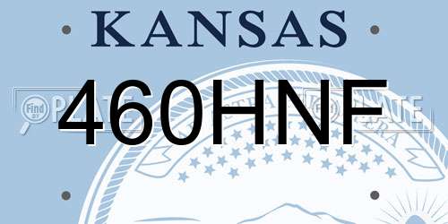 460HNF Kansas License Plate