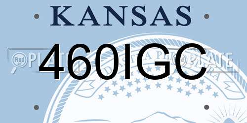 460IGC Kansas License Plate