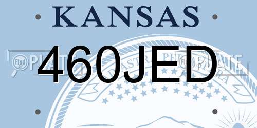 460JED Kansas License Plate