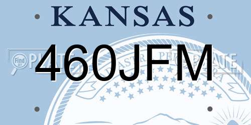 460JFM Kansas License Plate