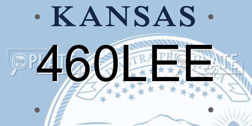 460LEE Kansas License Plate