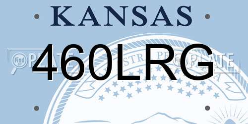 460LRG Kansas License Plate