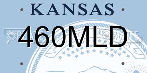 460MLD Kansas License Plate