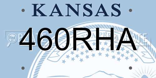 460RHA Kansas License Plate