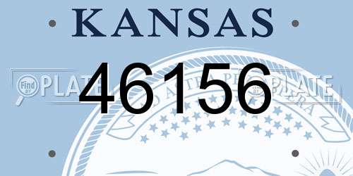 46156 Kansas License Plate