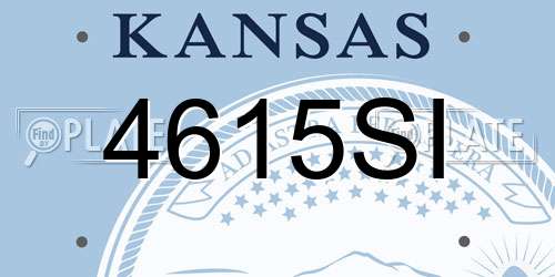 4615SI Kansas License Plate