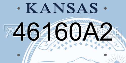 46160A2 Kansas License Plate