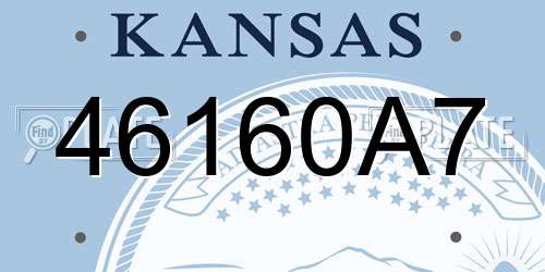 46160A7 Kansas License Plate