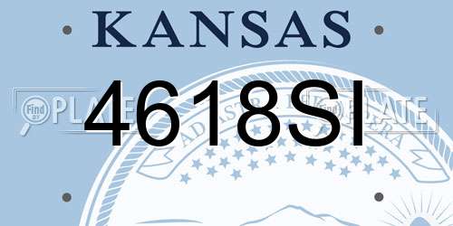4618SI Kansas License Plate