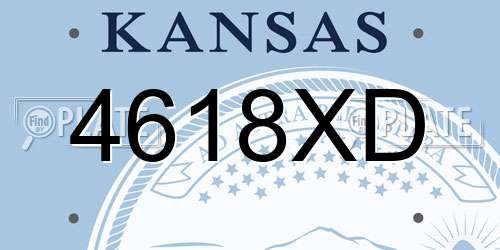 4618XD Kansas License Plate