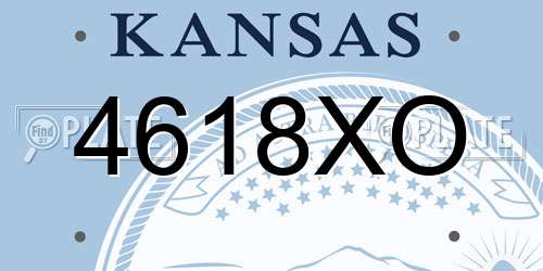 4618XO Kansas License Plate