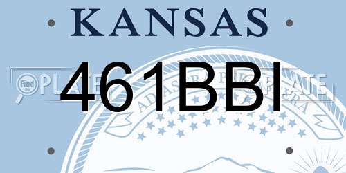 461BBI Kansas License Plate