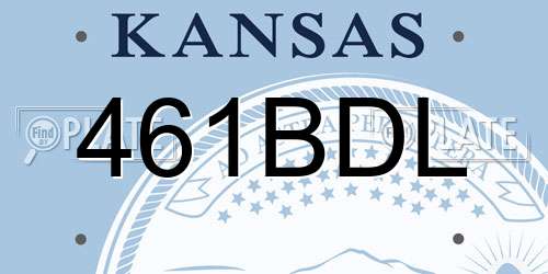 461BDL Kansas License Plate