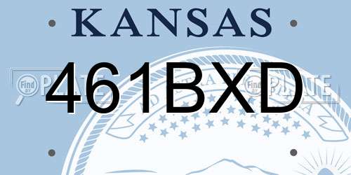 461BXD Kansas License Plate
