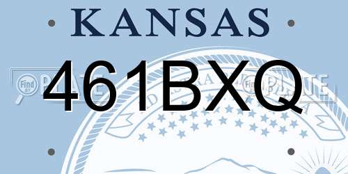 461BXQ Kansas License Plate