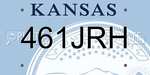 461JRH Kansas License Plate