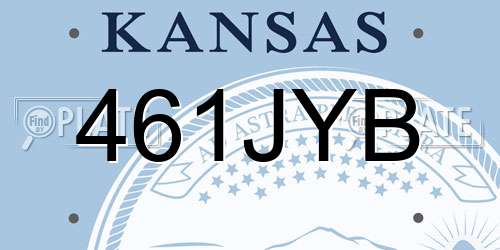 461JYB Kansas License Plate