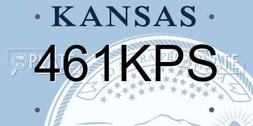 461KPS Kansas License Plate
