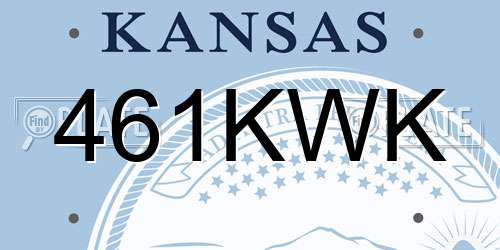 461KWK Kansas License Plate