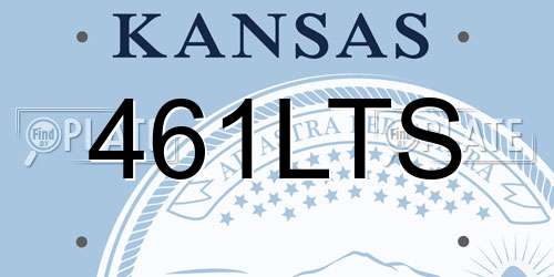 461LTS Kansas License Plate