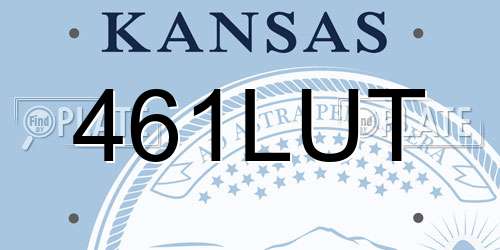 461LUT Kansas License Plate