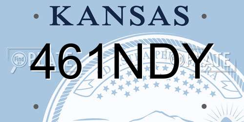 461NDY Kansas License Plate