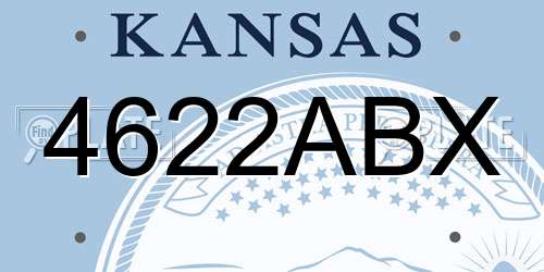 4622ABX Kansas License Plate