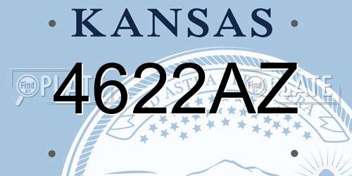 4622AZ Kansas License Plate