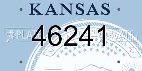 46241 Kansas License Plate