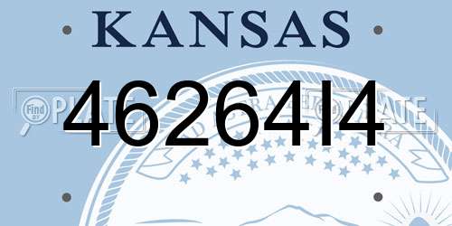 46264I4 Kansas License Plate
