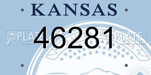 46281 Kansas License Plate