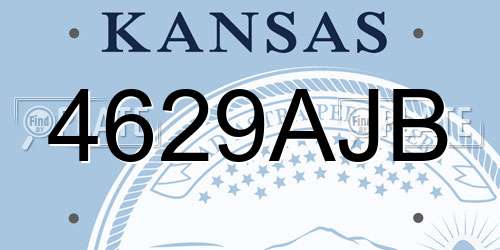 4629AJB Kansas License Plate
