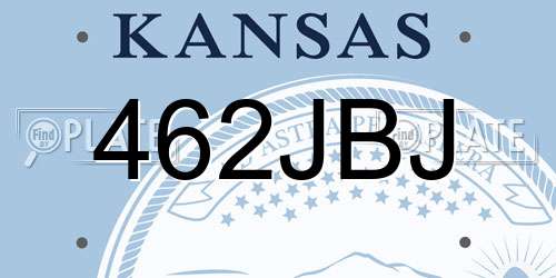462JBJ Kansas License Plate