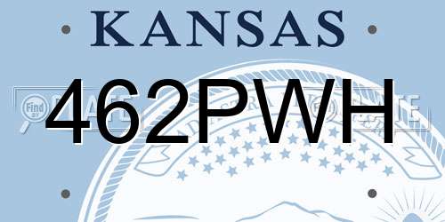 462PWH Kansas License Plate