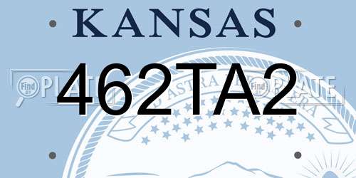 462TA2 Kansas License Plate