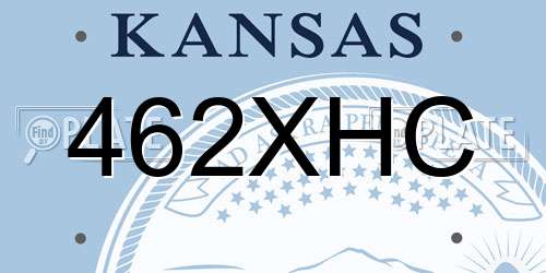 462XHC Kansas License Plate