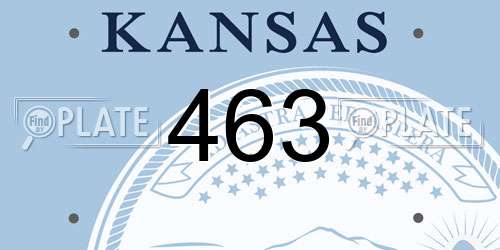 463 Kansas License Plate
