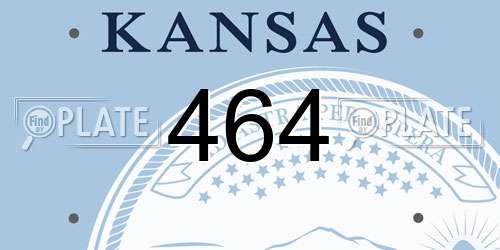 464 Kansas License Plate